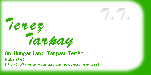 terez tarpay business card